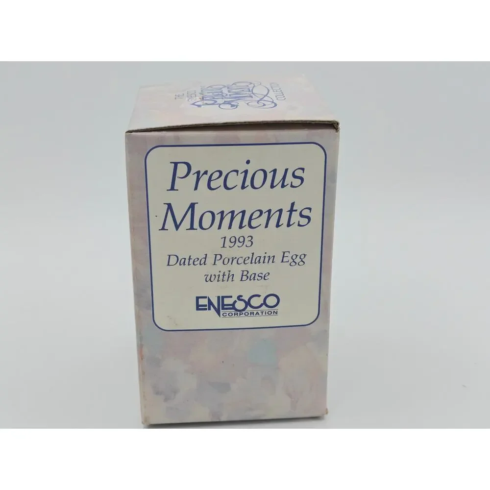 Precious Moments 1992 Make A Joyful Noise Enesco Porcelain Egg Figurine 528617